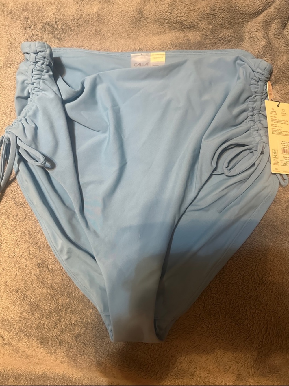 Calia - Light Blue High Waist Swim Bottoms